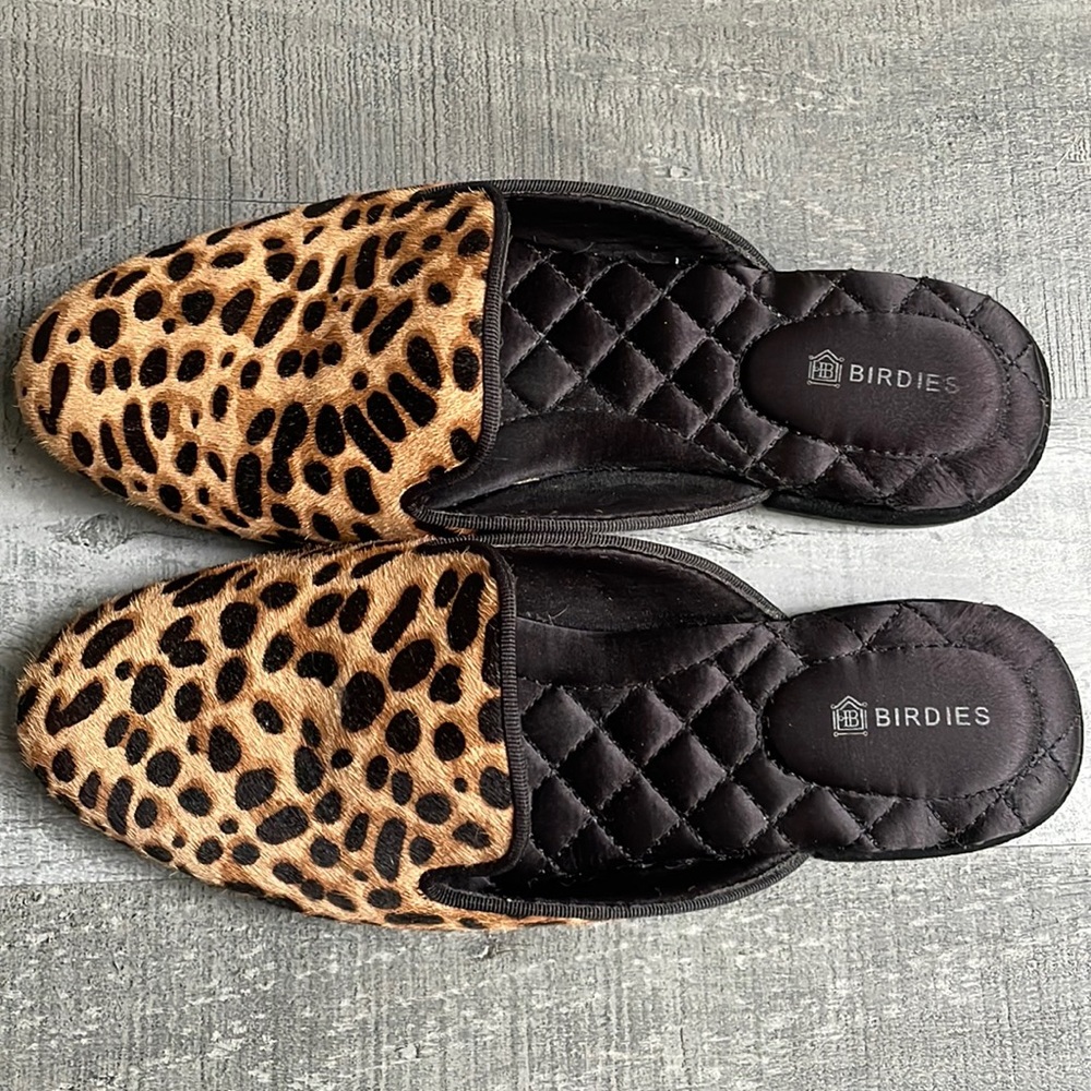 Leopard Print Birdies Slides
